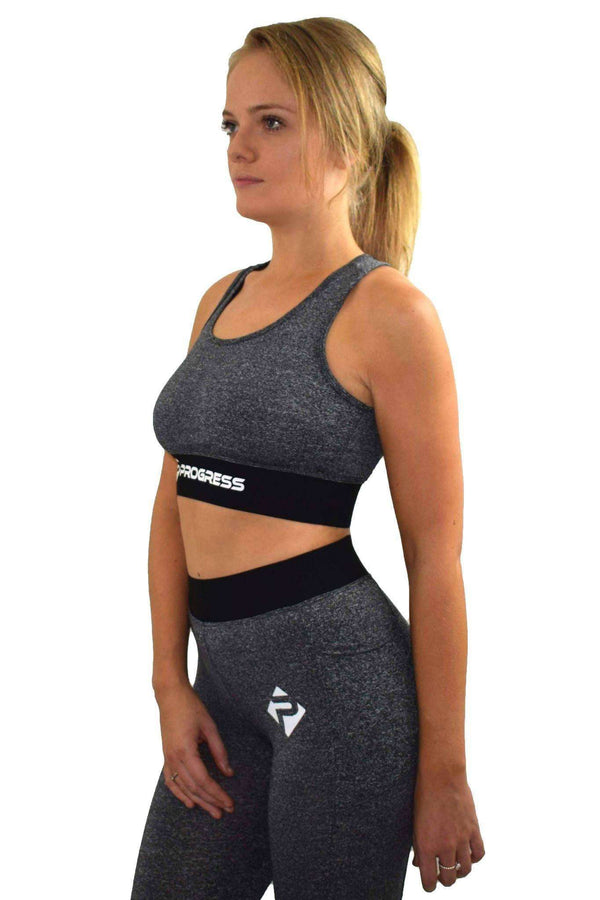 Vests & Sports Bras - Progress Ladies Essential Sports Bra (Grey)