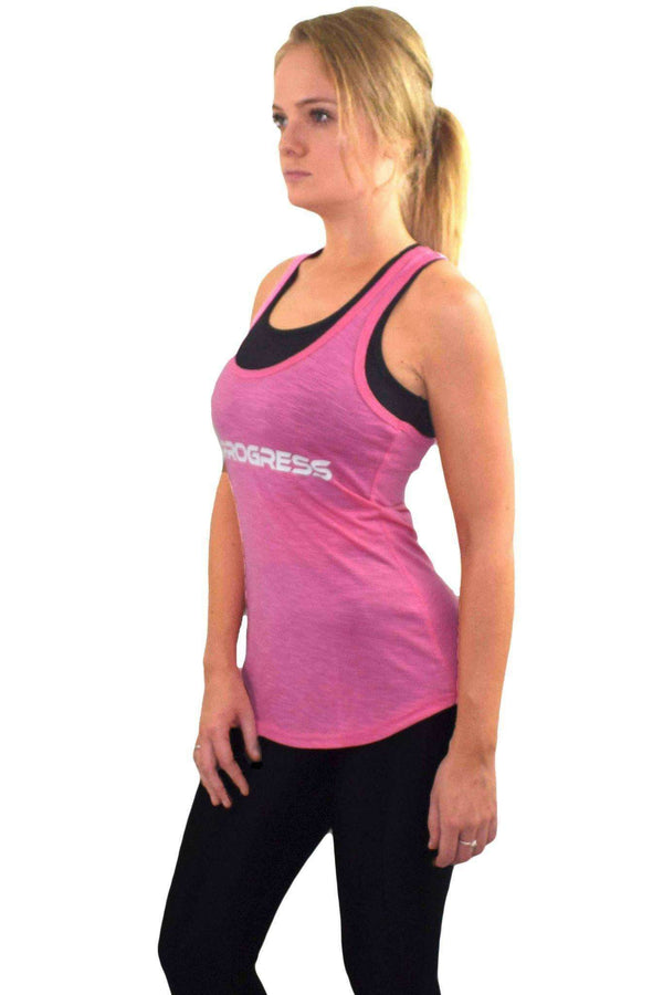 Vests & Sports Bras - Progress Ladies Essential Slub Vest (Pink)