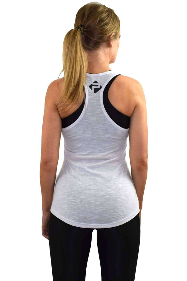 Vests & Sports Bras - Progress Ladies Essential Slub Vest (White)