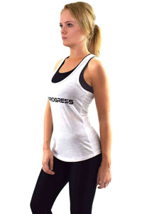 Vests & Sports Bras - Progress Ladies Essential Slub Vest (White)